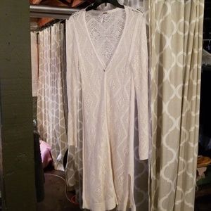 Free People openwork duster/ling cardigan